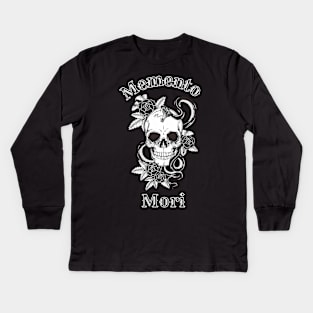 Memento mori snake design Kids Long Sleeve T-Shirt